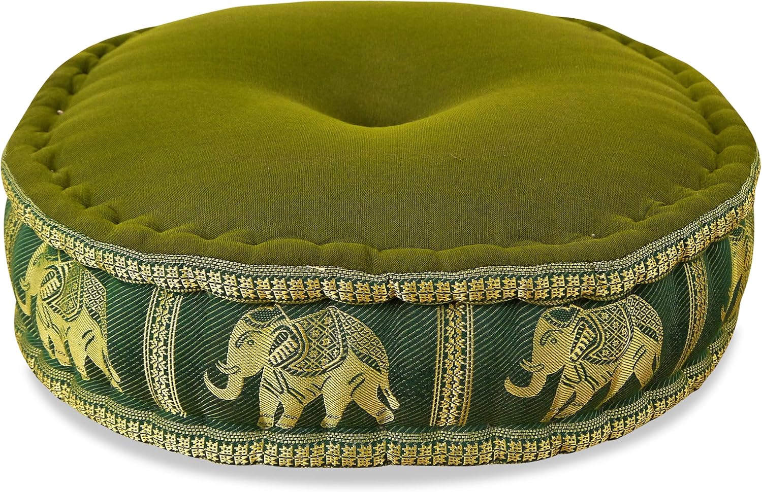 Cuscino Meditazione In Seta Thailandese Livasia - Ø45cm, Imbottito Kapok Per Yoga E Relax - Foto 10