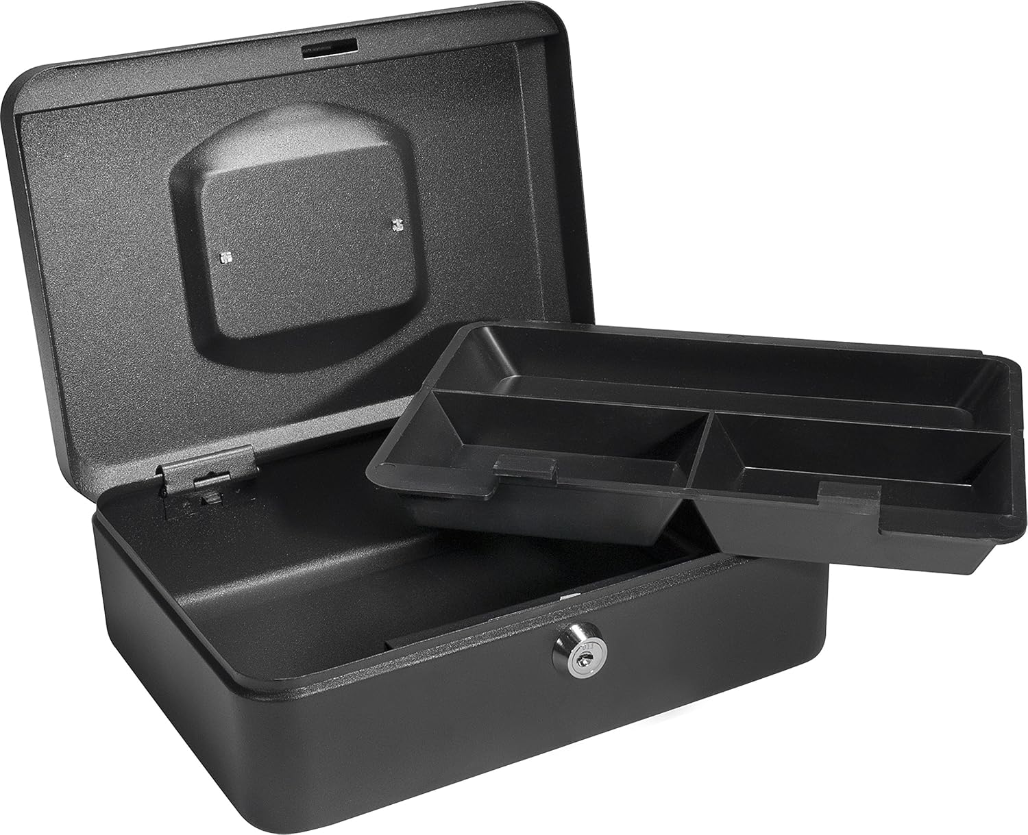 BARSKA 10-Inch Cash Box with Key Lock , Black : Office Products