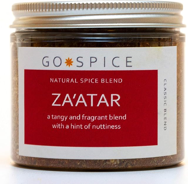 Za'atar Middle Eastern Condiment Seasoning - Mix with Oil and Spread Over flatbreads Before Baking in The Oven or as a dip. Also use as a Condiment to Scatter Over houmous or a Salad - 80g