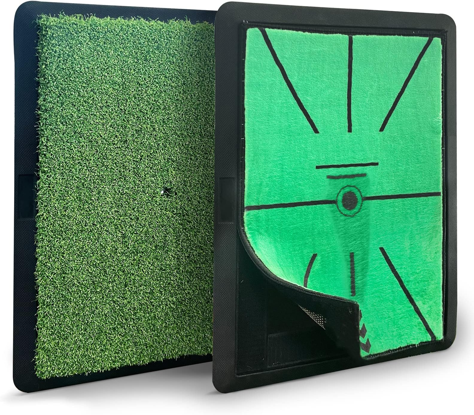Cupohus Golf Hitting Mat, Precision Pro Swing Mat for Path Feedback, Golf Training Chipping Aid with Replaceable Thickened Artificial Turf, Golf Accessories Gift for Adults for Indoor/Outdoor 13"x17"
