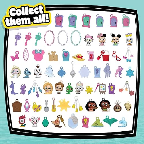 Miniatura 5 de Just Play - Medallones de lujo de Disney Doorables, incluye dijes de personajes, mezcla y joyería Max para niños, juguetes para niños con licencia