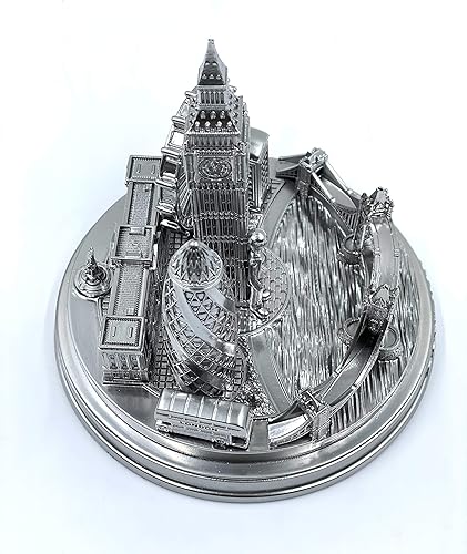 Miniatura 4 de London City Skyline Modelo 3D Redondo Plata 5 1/2 pulgadas