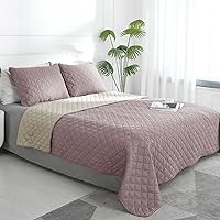 Vista 16 de Easy-Going - Juego de edredón reversible de tamaño full/queen con 1 edredón y 2 fundas de almohada, suave cubrecama, edredón de microfibra