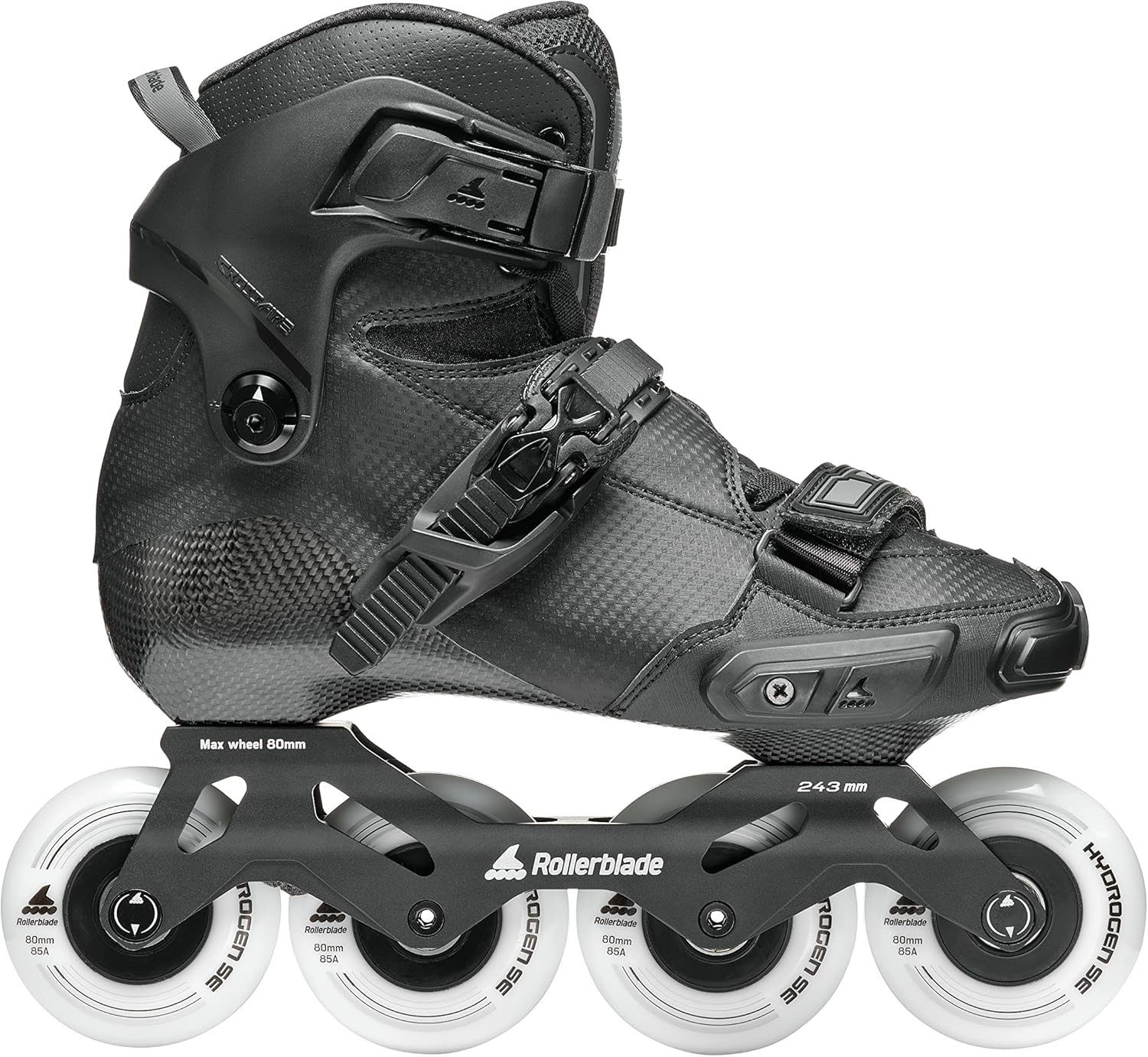 Rollerblade Crossfire Unisex Adult Slalom Inline Skate, Black, Urban Performance Inline Skates
