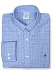 Brooks Brothers Mens Regular Fit Mixed Oxford Cotton Blend Button Down Shirt,