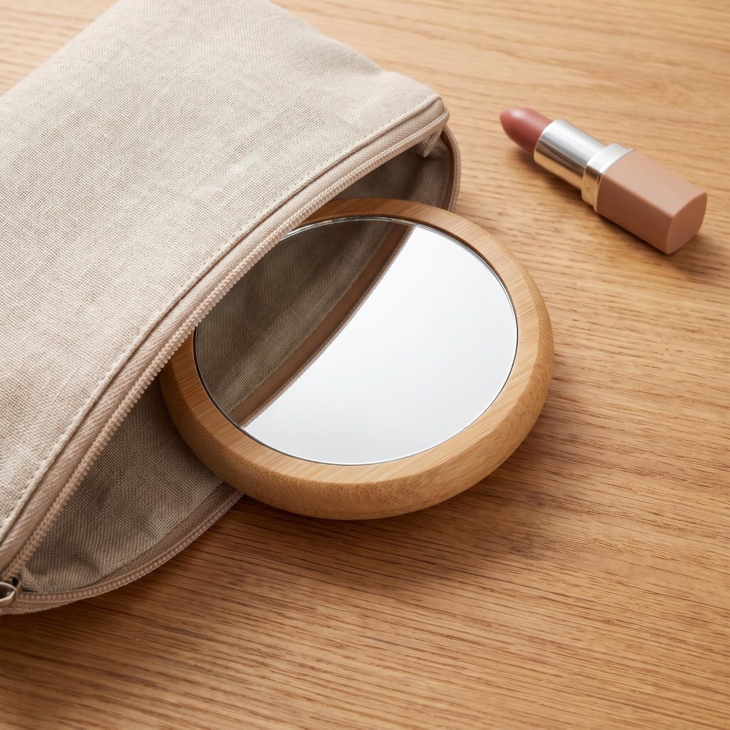 VICASKY 6pcs Compact Mini Vanity Mirror 3 Inch Glass Handheld Mirror image 5