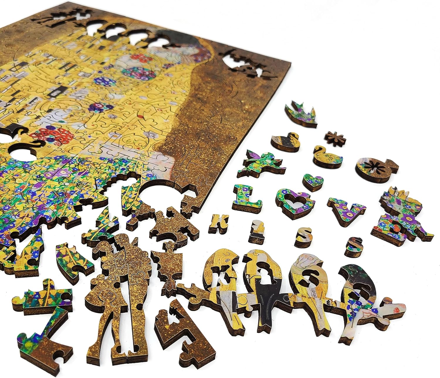 Wooden Puzzlе for Adults - Uniquely Shaped Pieces - Made in The USA by FoxSmartBox - 311 Pieces - The Kiss