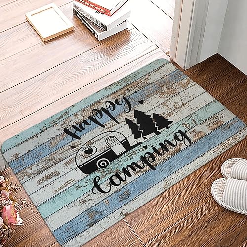 Miniatura 2 de Tapete para puerta de cámper, tapete de baño antideslizante de 16 x 24 pulgadas, tapete de bienvenida para interiores y exteriores, alfombra de
