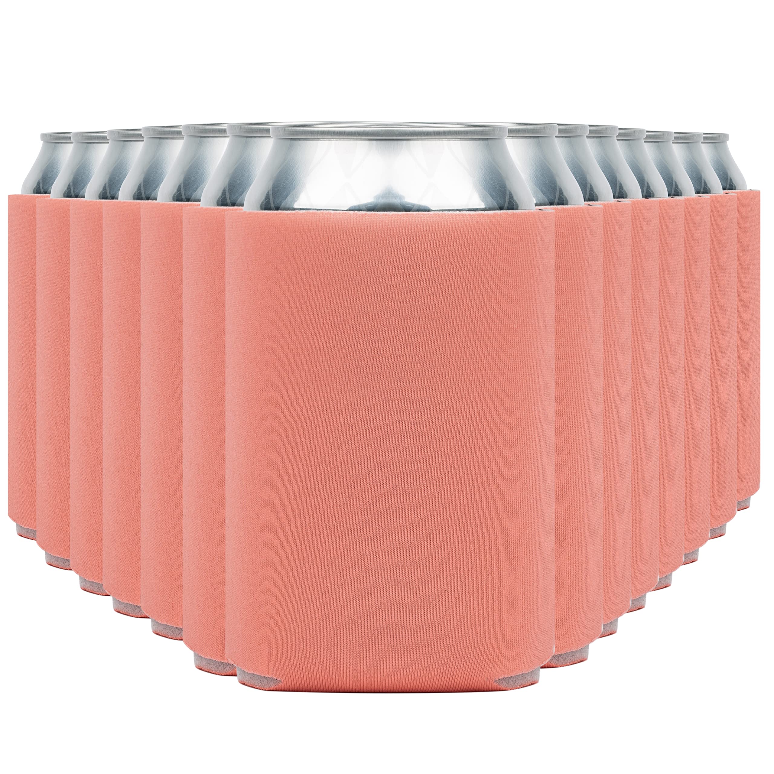 Blank Beer Can Coolers Sleeves (30-Pack) Soft Insulated Beer Can Coolies - HTV Friendly Plain Koolies in Bulk for Beer Cans & Bottles - Coolie Blanks