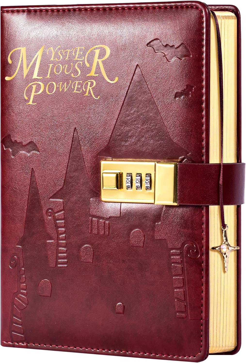 CAGIE Diary with Lock - 288 Pages Lockable Diary for Boys 100gsm Ink-Proof Paper A5 Waterproof Hardcover Lock Journal for Girls and Boys Gifts