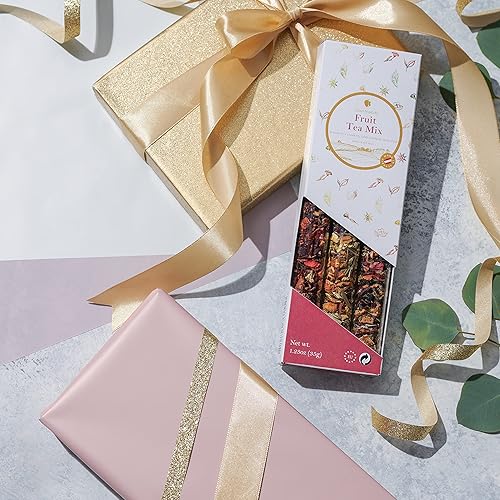 Vista 24 de Gourmanity Spicy Loose Tea Sampler Set, 3 vibrant Spicy Flavors, Chai Latte, Intensely Spicy & Turmeric Herb, Infused with Cooling Herbs and &