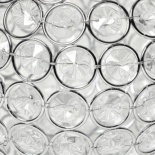 Miniatura 10 de Elegant Designs HG1005-CHR Elipse - Portavelas circular de cristal, florero, centro de mesa de boda, regalo, 3.75 pulgadas, cromado