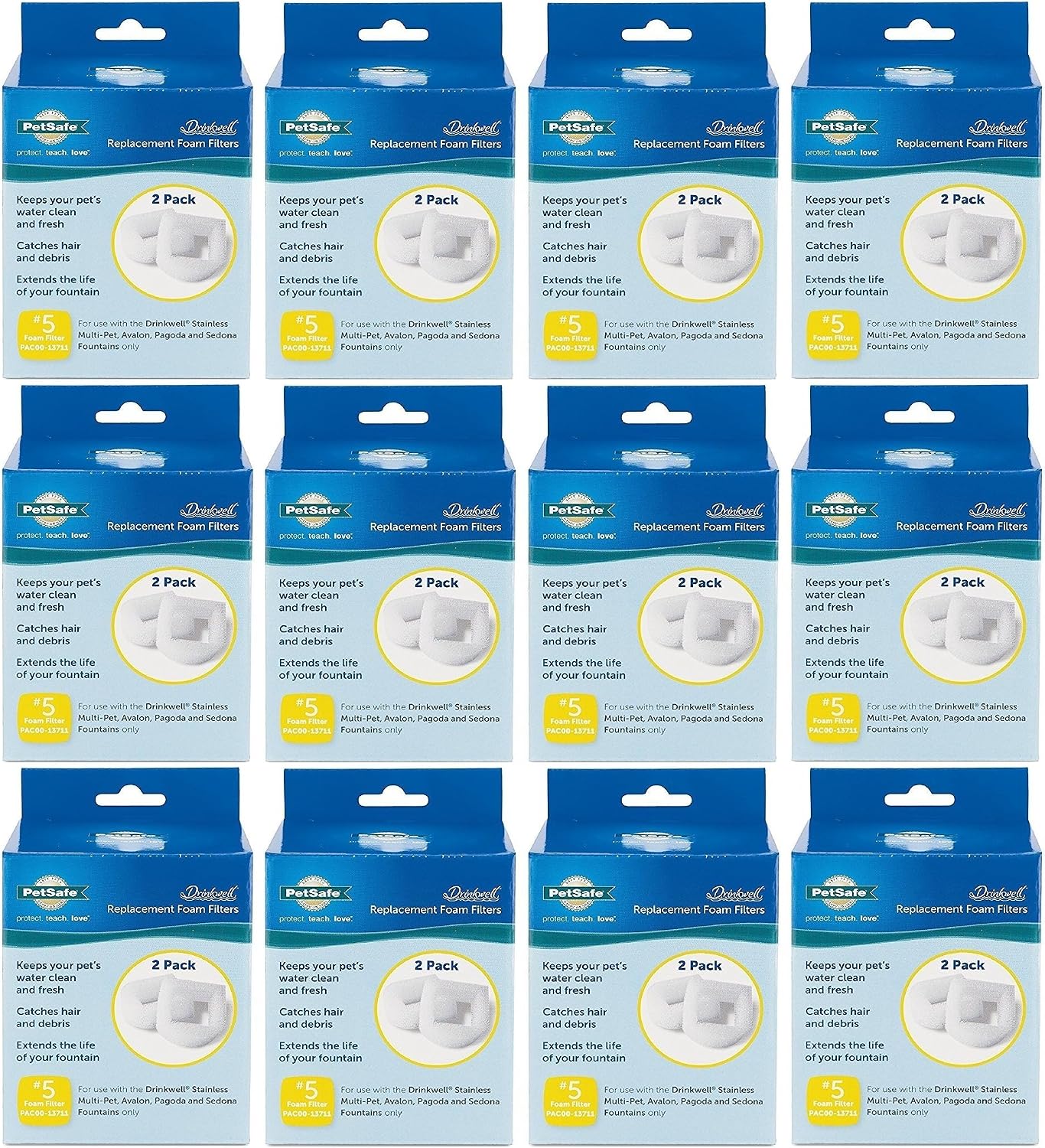 Drinkwell Stainless Steel 360 Foam Pre-Filter - 24 Pack (12 X 2Pk)...