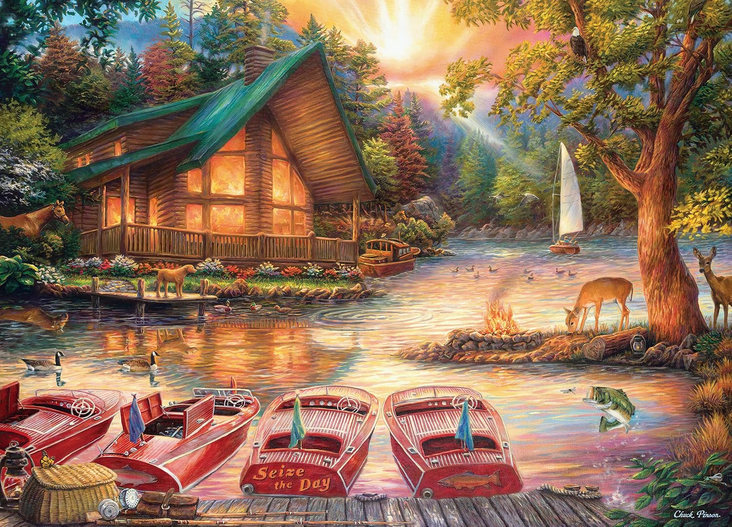MasterPieces 1000 Piece Jigsaw Puzzle for Adults, Family, Or Youth - Seize The Day - 19.25"x26.75"