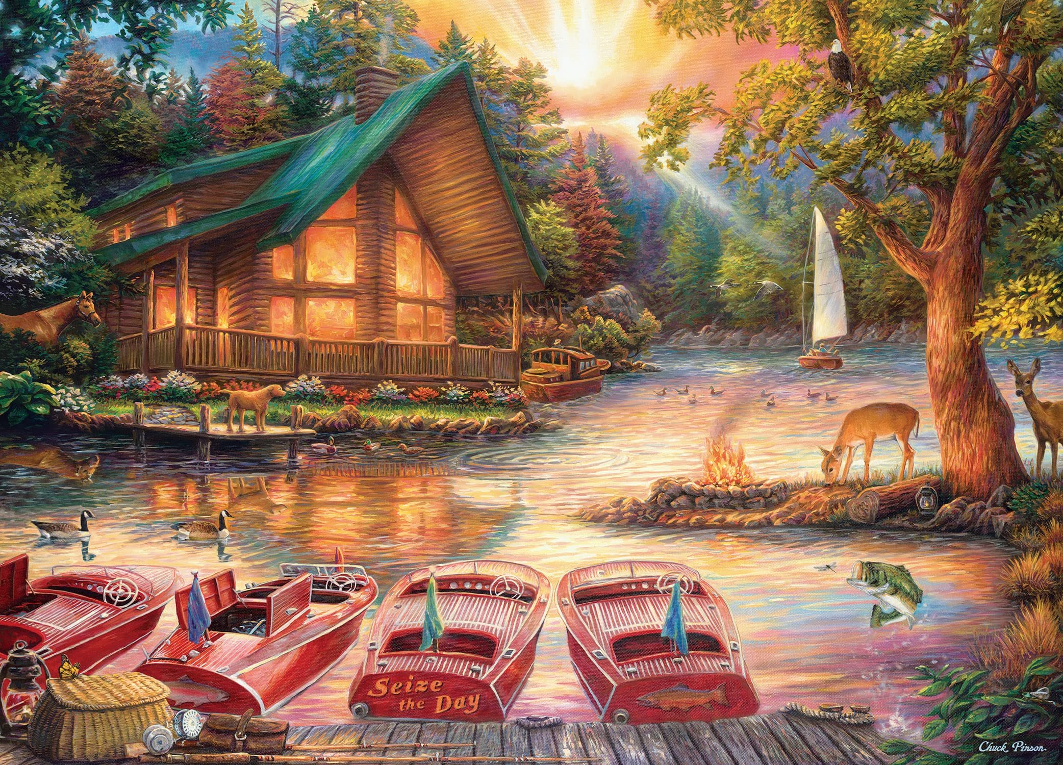 MasterPieces Chuck Pinson - Seize The Day 1000 Piece Linen Jigsaw