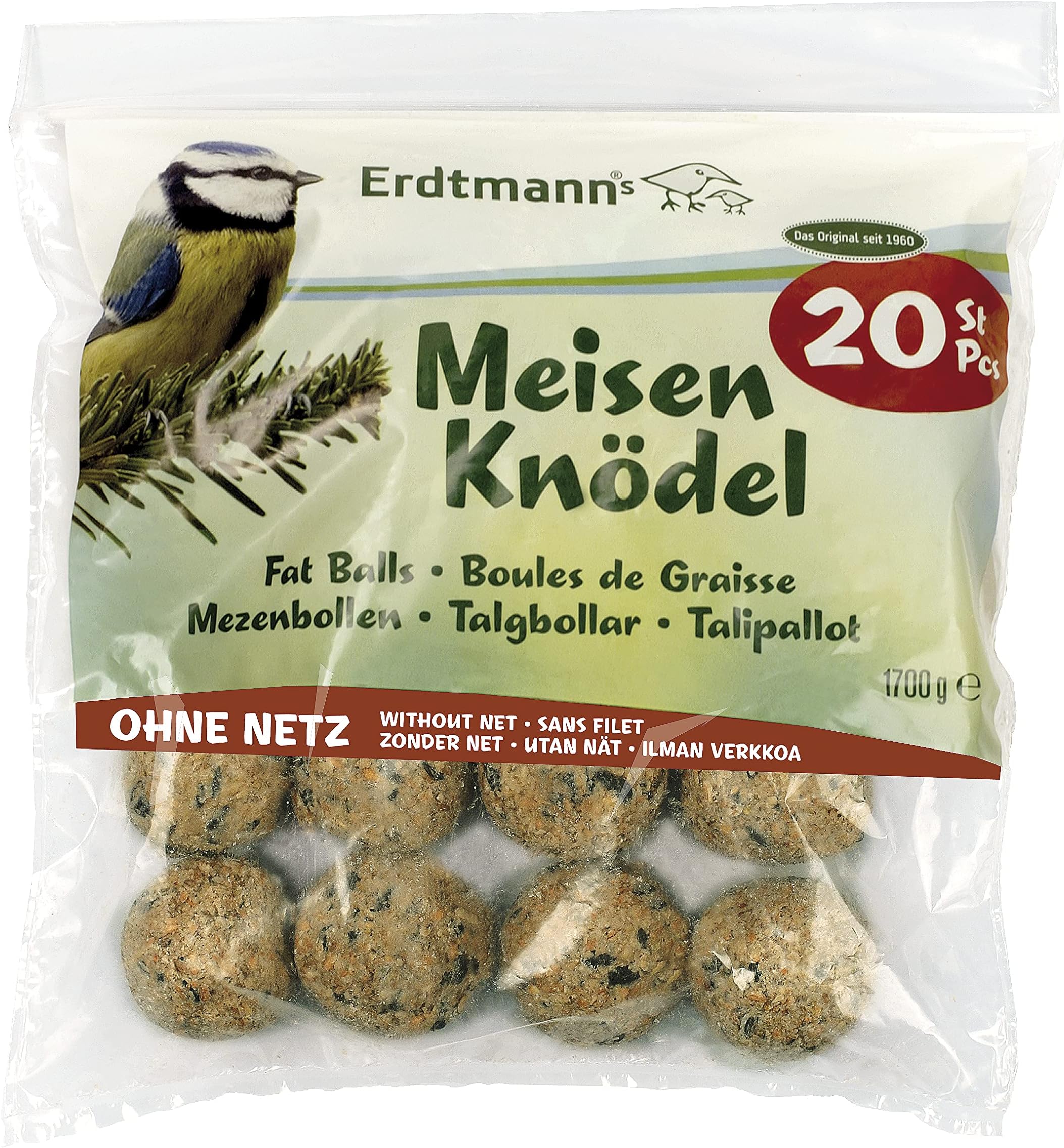 Erdtmann Suet Balls without Net, Pack of 20