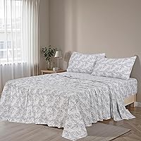 Vista 270 de RUVANTI Flannel Sheets Twin Size - 100% Cotton Double Brushed Twin Sheets Set, Deep Pockets 16 Inches, All Seasons Breathable & Extra Soft Bed Bali