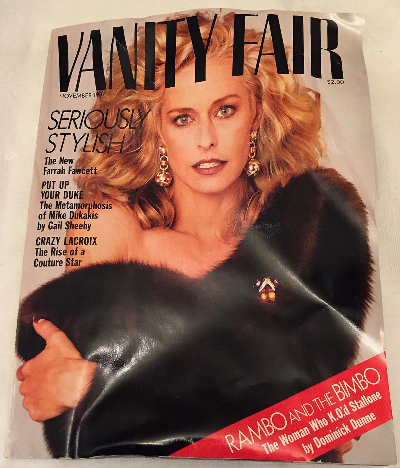 VANITY FAIR, November 1987.: Dominick Dunne, Gail Sheehy, Moira