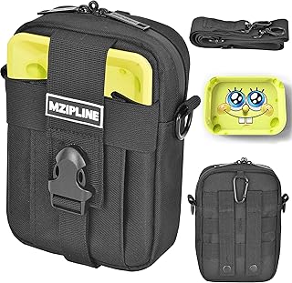 MZIPLINE Smell Proof Bag,Scent Odor Proof Crossbody Sling Shoulder Bags with Carbon Lining for Man (Black S)