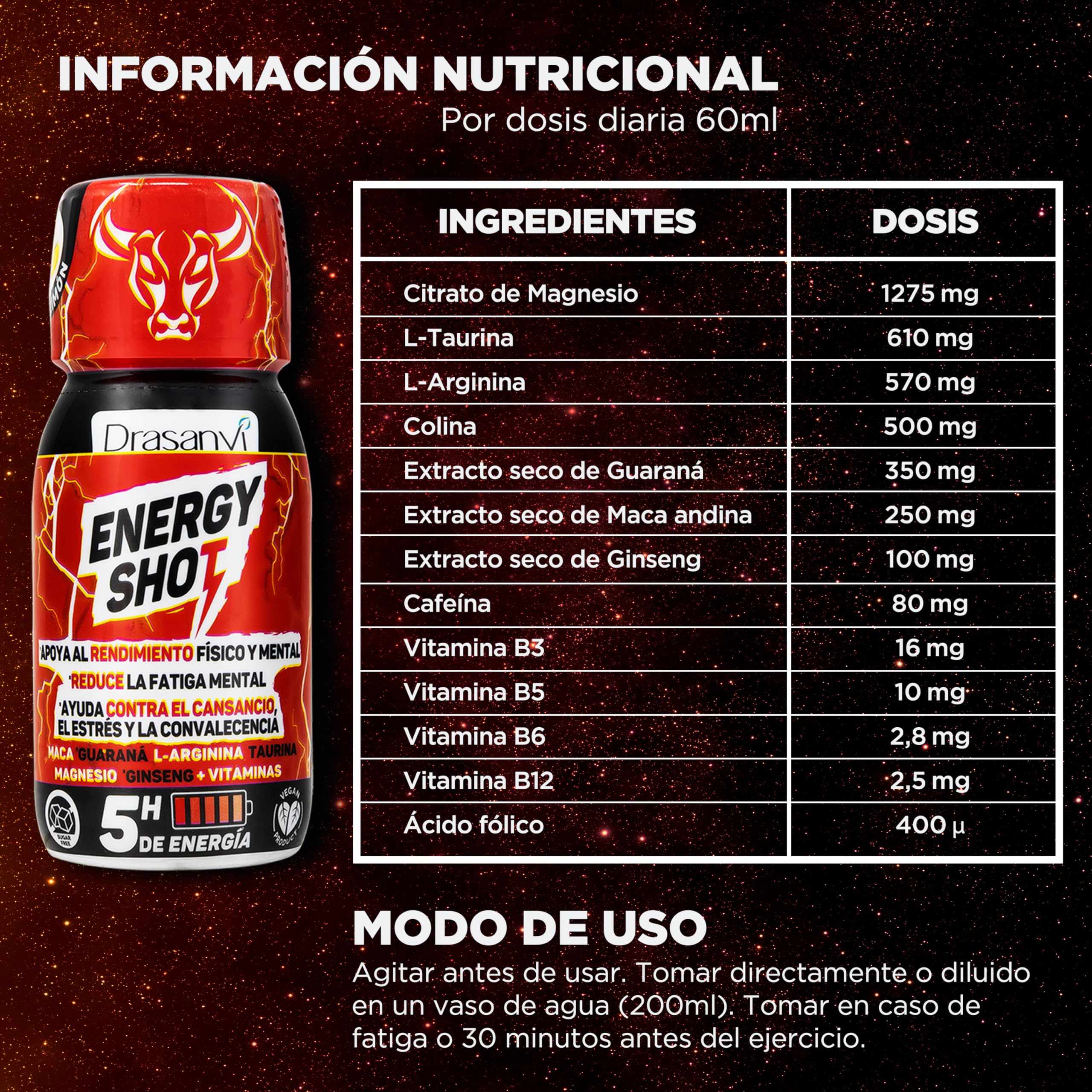 WEB PACK ENERGY SHOT LIMON 60ML 24 UNIDADES DRASANVI
