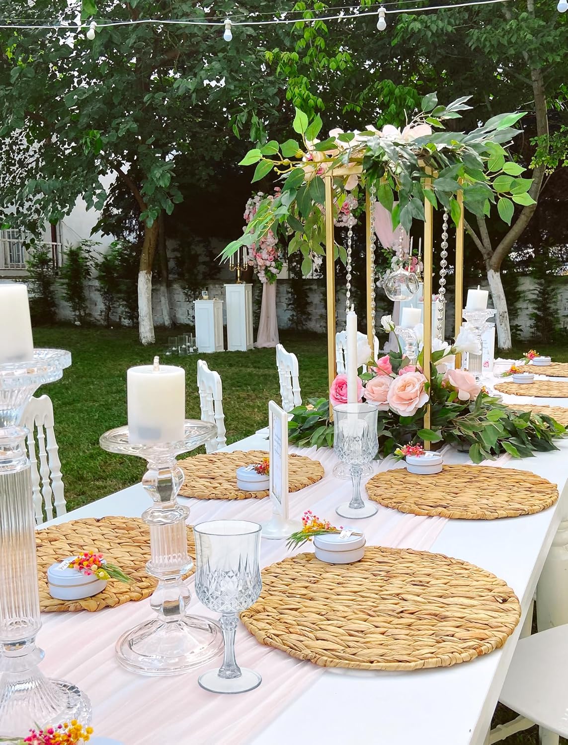 Pesonlook 48Pack Transparent Plastic Wine Glasses,Vintage Plastic Goblets for Parties, Transparent Drinking Glasses Crystal Water Goblets Reusable for Wedding Reception, Grand Event Party Supplies - Image 5