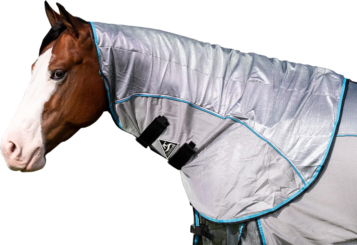 Professional's Choice Comfort-Fit Fly Neck Cover | Jersey Mesh Material | Universal Size (Pacific/Blue)