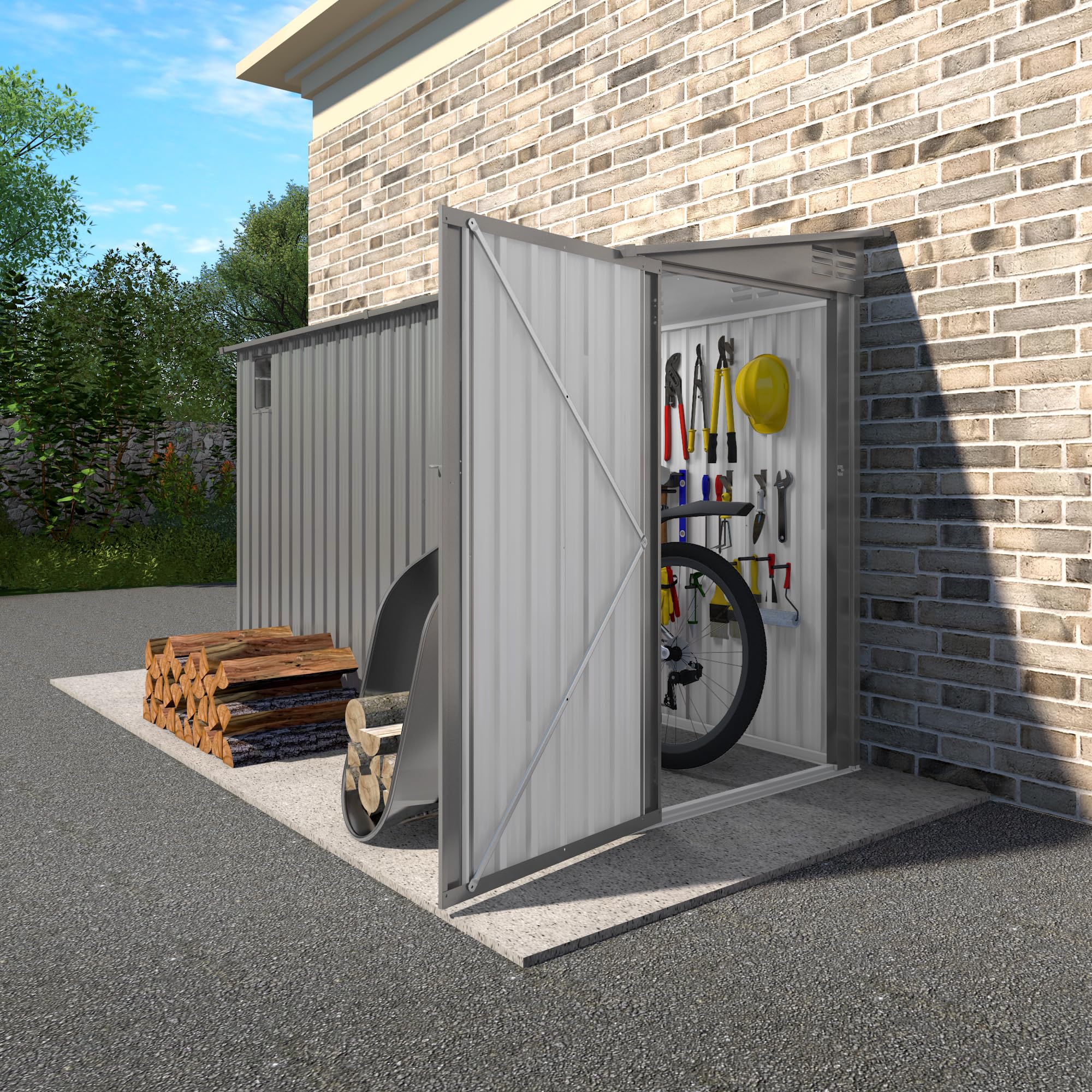 Amazon.com : Vigo huseeo 4 * 9.2 FT Outdoor Storage Shed