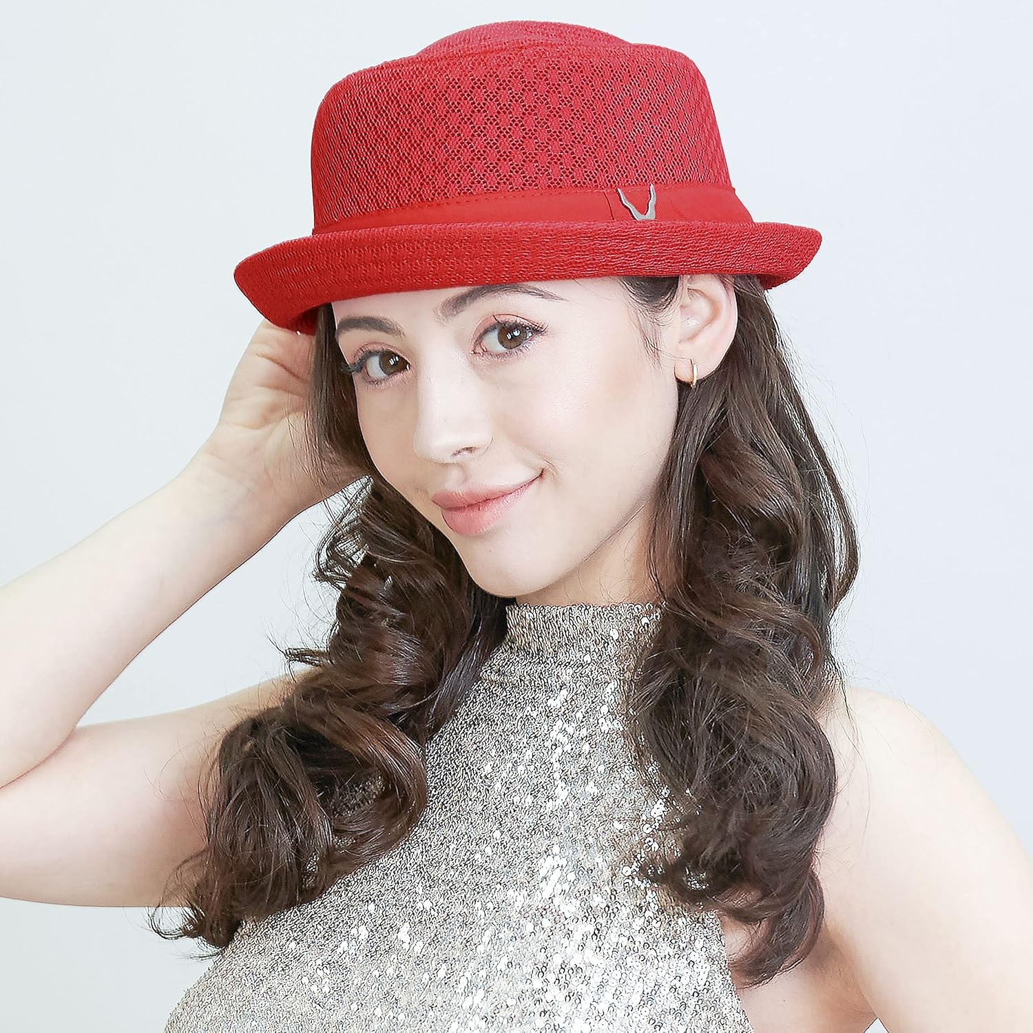 The Hat Depot Unisex Light Weight Classic Soft Cool Mesh Pork Pie hat - Image 2