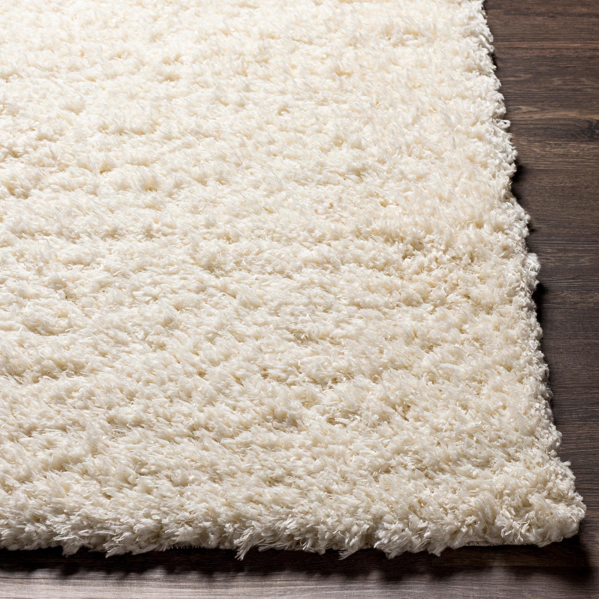 Mark&Day Area Rugs, Abraham Shag Cream Area Rug, Beige Carpet for Living Room, Bedroom or Kitchen