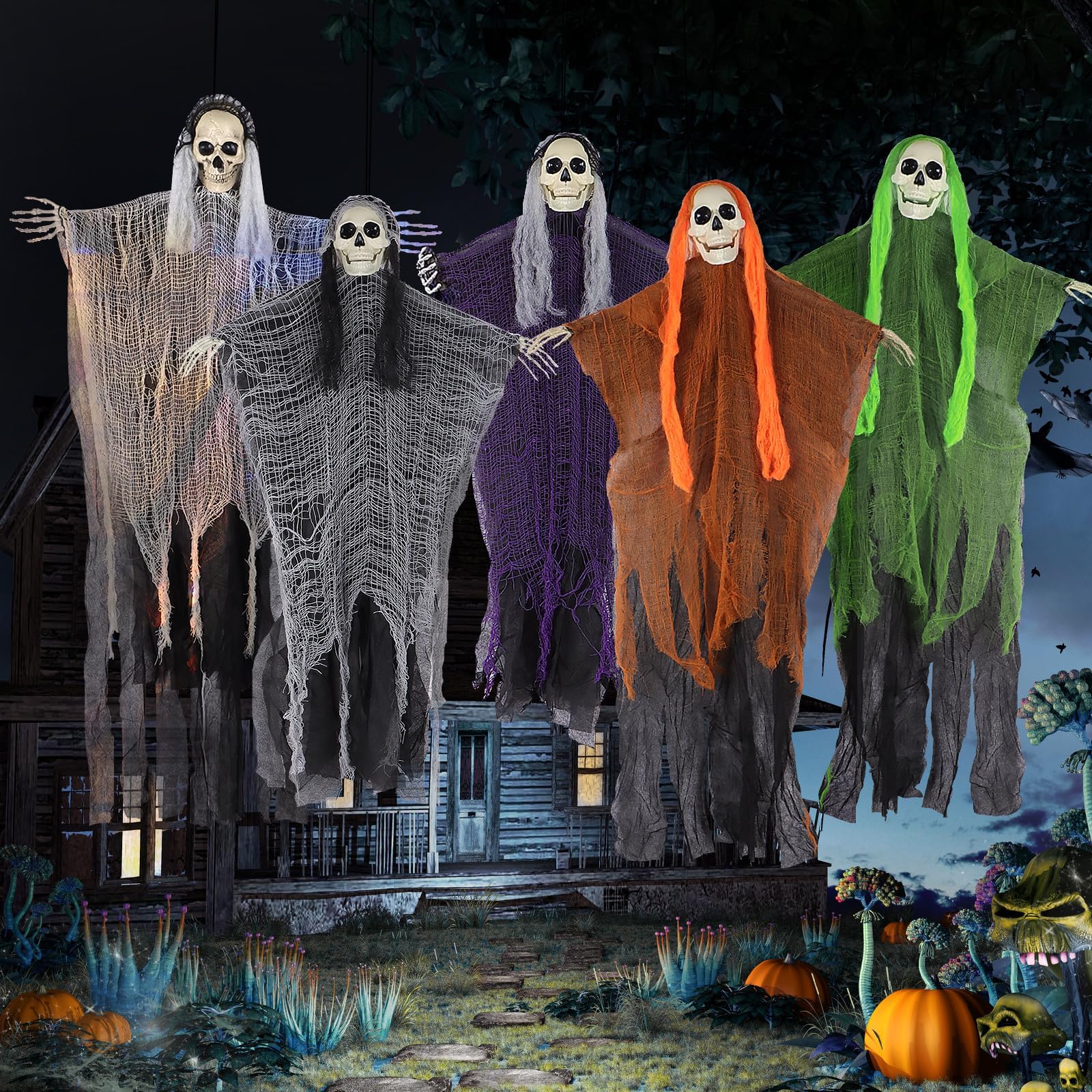 Hanging Grim Reaper Scary Decoration Outdoor Decor main image 1