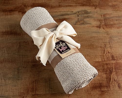 Miniatura 4 de Sticky Toffee Camino de Mesa de Algodón, 14 x 72 Pulgadas, Decoración de Mesa Tejida de Granja Boho a Rayas para Cocina o Comedor, Tela Tan Oeko-Tex