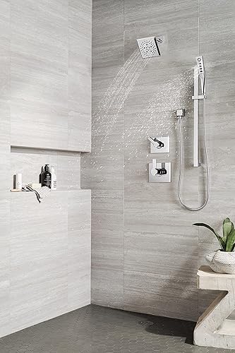 Miniatura 2 de Delta Faucet Sistema de ducha cromado pivotal de 3 ajustes, incluye cabezal de ducha cromado, barra deslizante, mango de ducha, desviador de ducha y