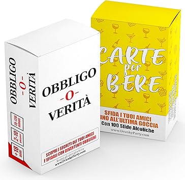 Drunky Party Set Bundle Carte Per Bere Obbligo O Verita Due Giochi Da Tavola Da Adulti Per Feste Giochi Alcolici Per Adulti Drinking Game Amazon It Giochi E Giocattoli
