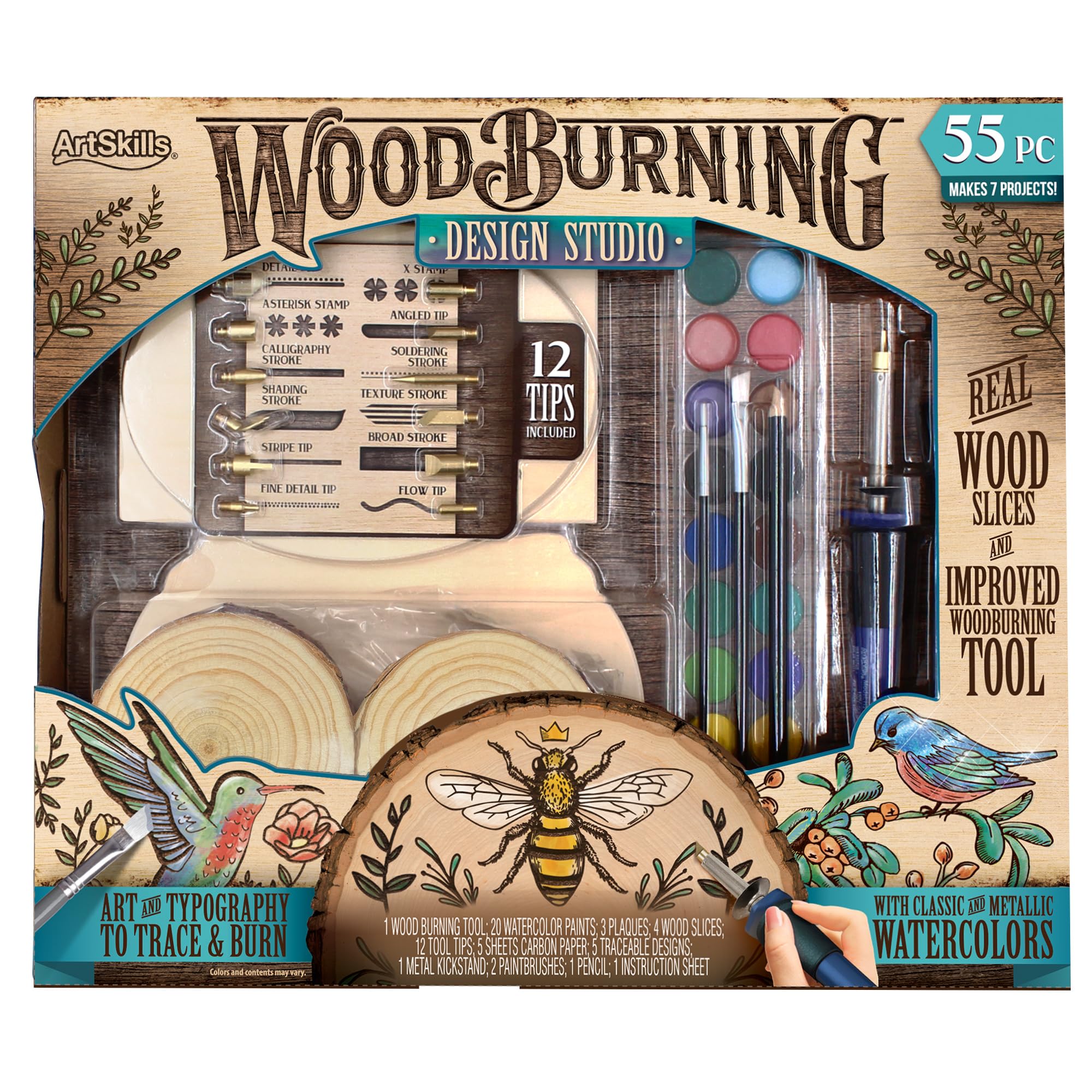 Amazon.com: ArtSkills Wood Burning Tool Kit – 55 Piece Complete