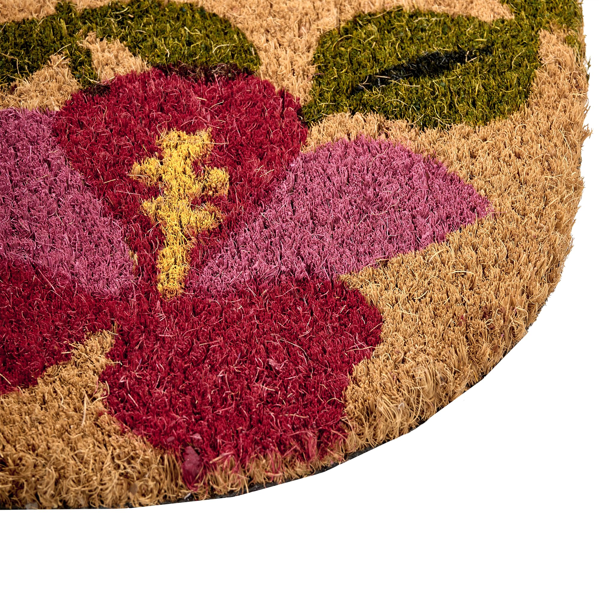 Beliani Fußmatte Kokosfaser bunt Tiermotiv Katze 60x90 cm rutschfest Indoor Caliraya