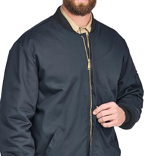 Miniatura 6 de Bulwark FR mens Flame Resistant 9 Oz Twill Cotton Excel Fr Team Jacket, Navy