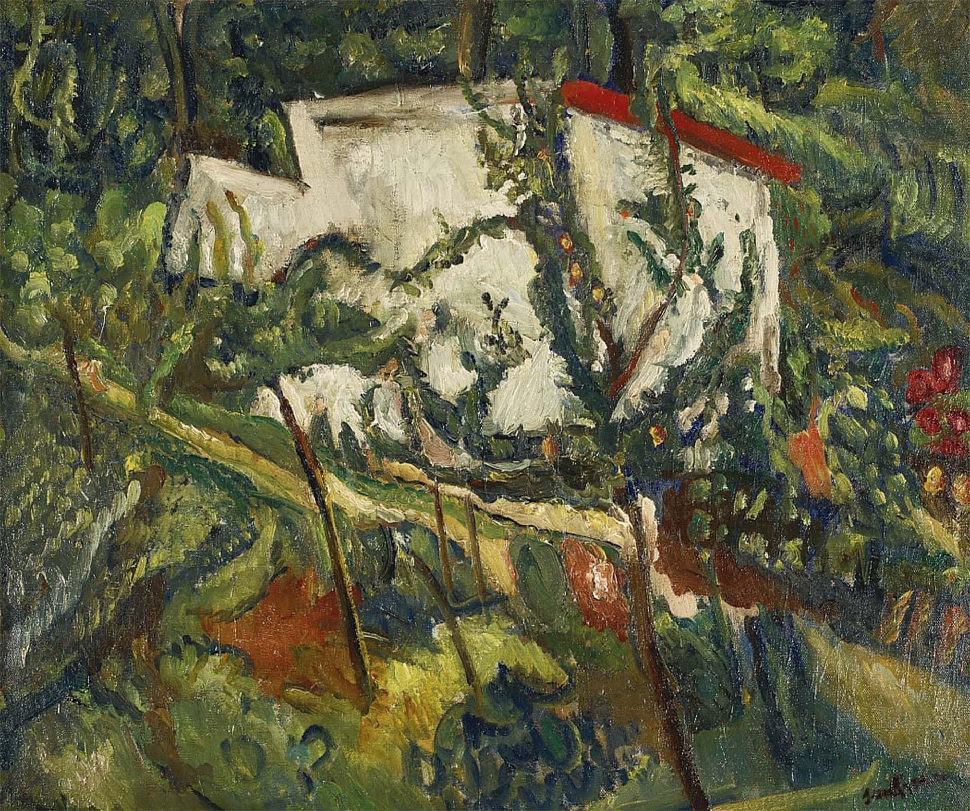 ARTXLXXBN Famous Painting Canvas Artwork Graffiti Print House of Clamart by Chaim Soutine Portrait Canvas Image for Home Decor 60x90cm
