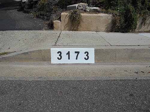 Miniatura 2 de Plantillas individuales de pintura bordillo, números / letras de 4 pulgadas, diseño de plástico flexible para una fácil aplicación a cualquier