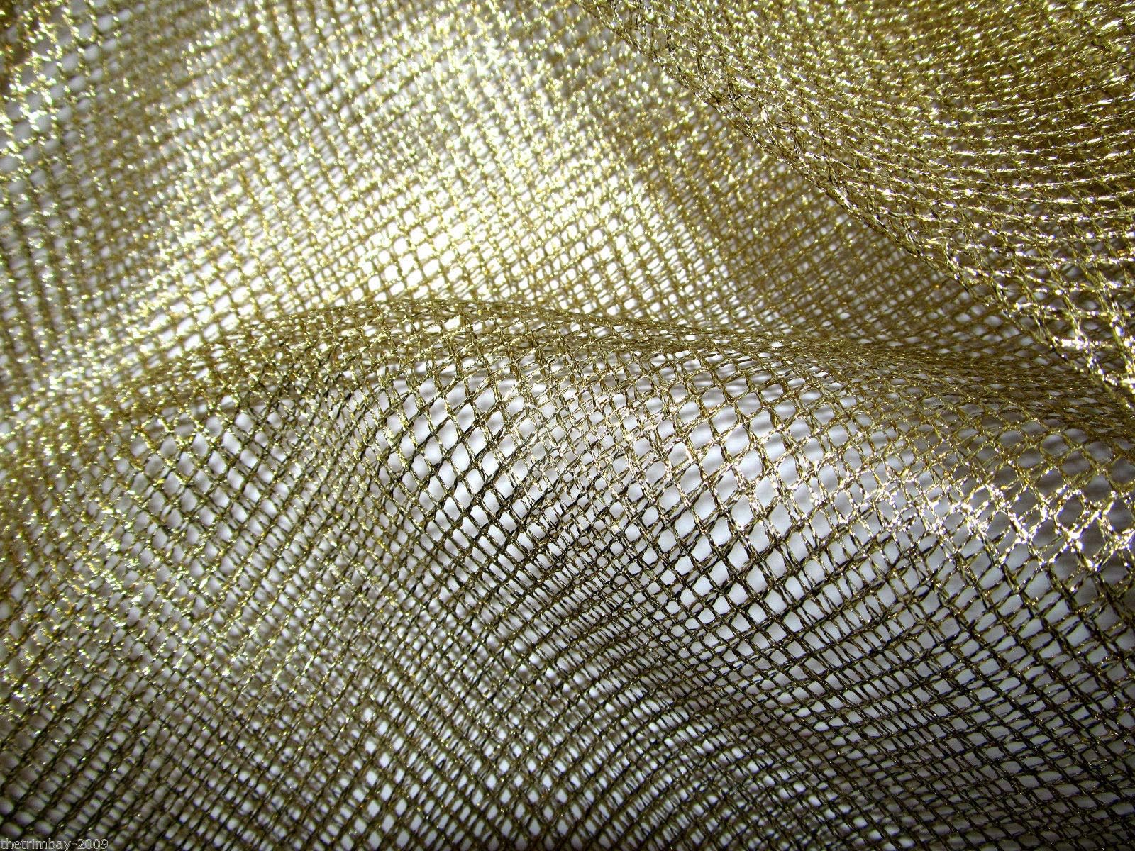 Gold Metallic Mesh Net Fabric -150 cm Wide £4.99 metre