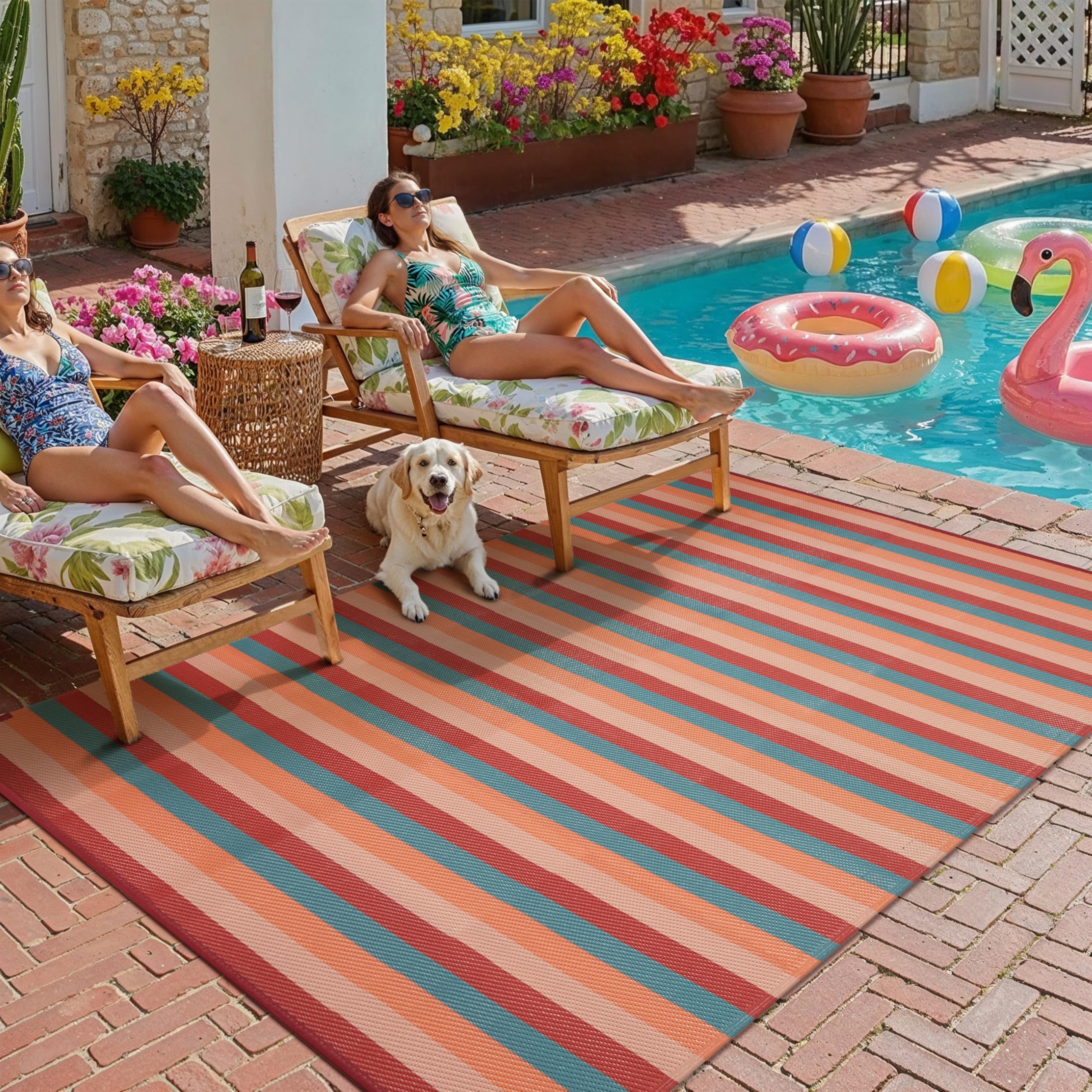 PureCozy Outdoor Waterproof Patio Rug