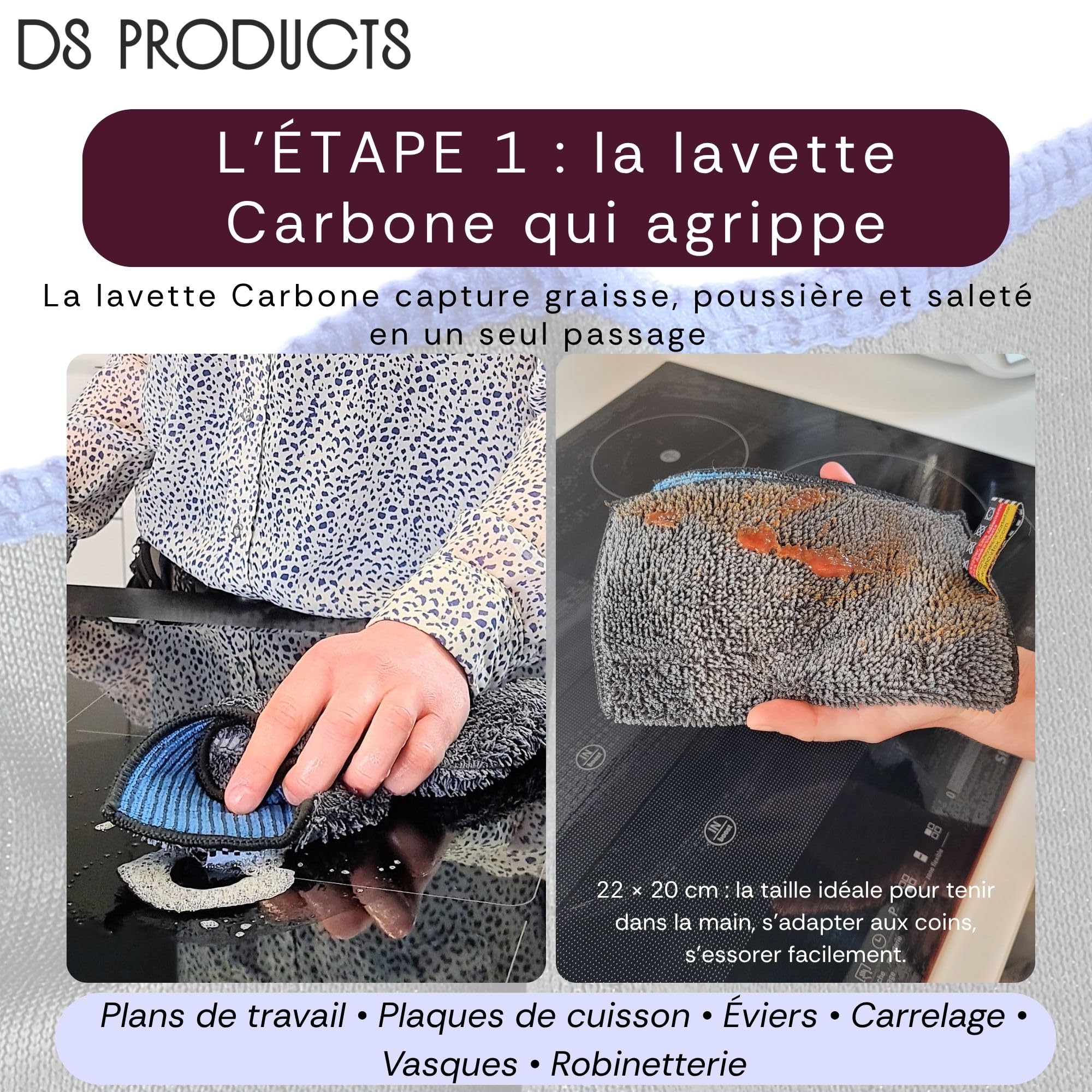 5X Lingettes Microfibres de Carbone 410GSM-Chiffon Magique Vitre Miroir Sans Trace Sans Peluche Réutilisable Multi Usage-Voiture Professionnel-Auto Moto Anti Rayures–Lavettes Absorbant