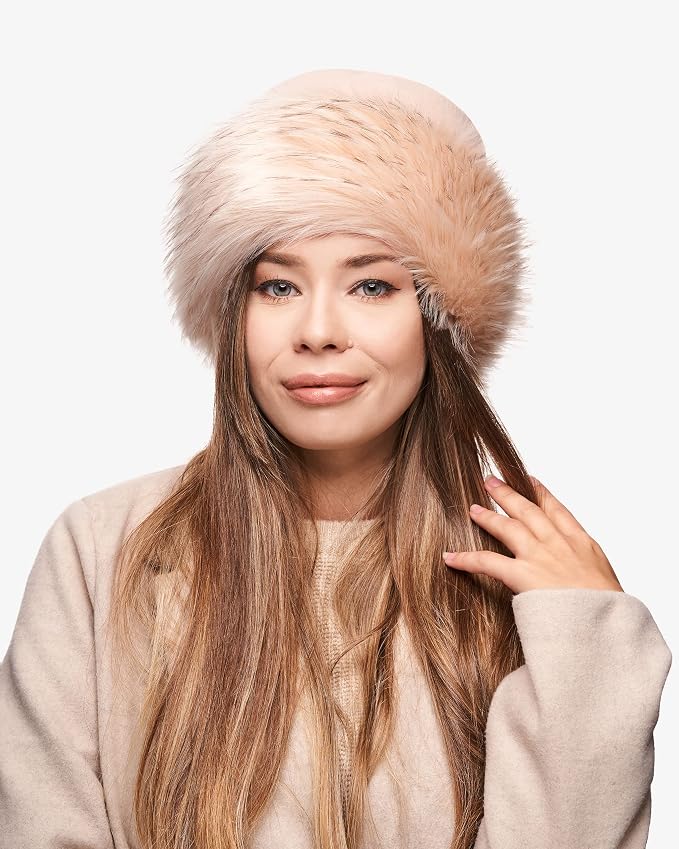 Futrzane Faux Fur Trimmed Winter Hat 