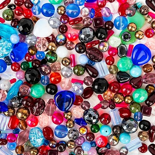 Miniatura 8 de Cuentas de vidrio surtidas de 1 libra para fabricación de joyas, trabajos de lámpara de bricolaje, artes y manualidades, y arte decorativo de