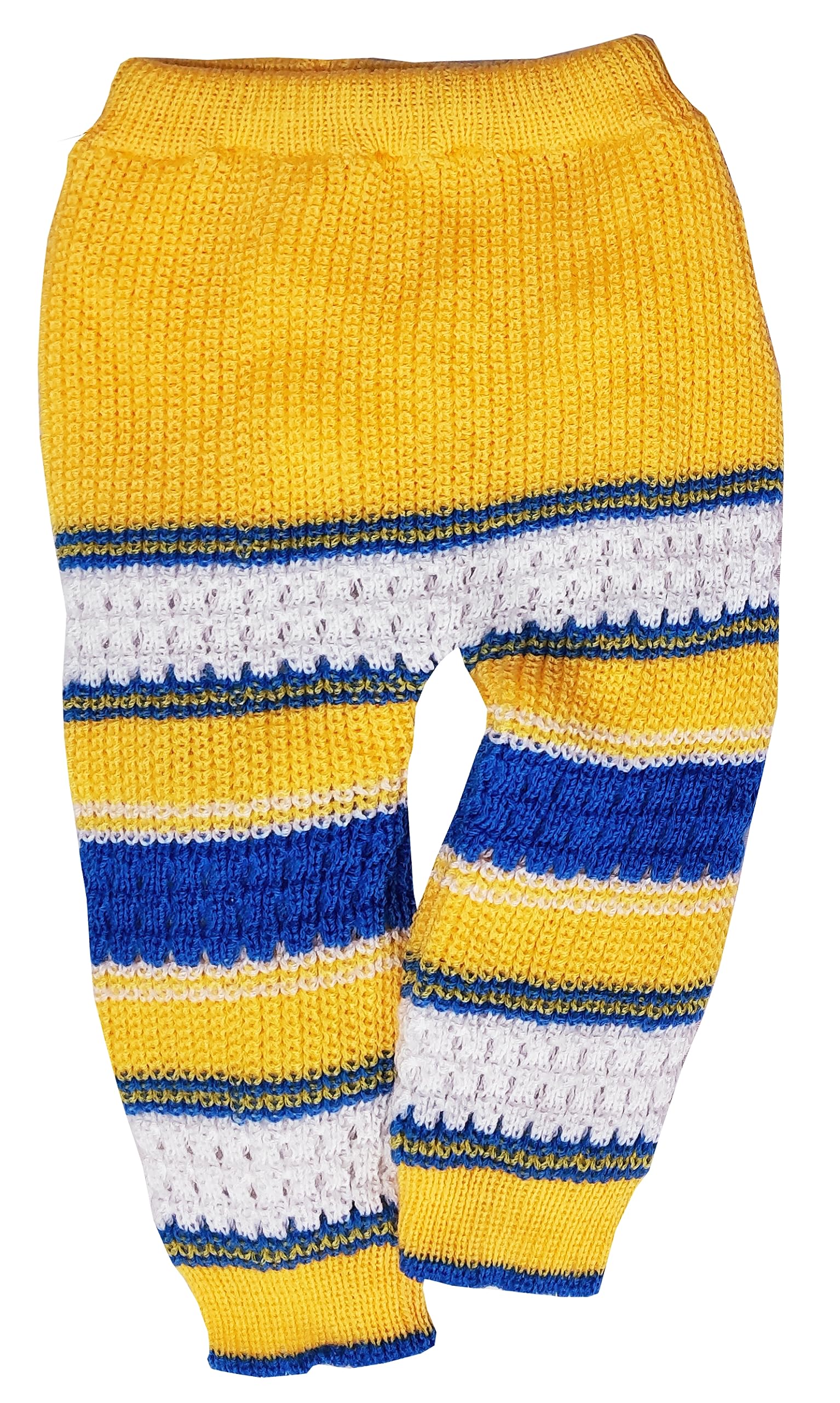 little PANDA Baby Sweater for Baby Boys & Baby Girls Woollen Full Sleeves, V Neck Sweater Top, Bottom, Cap & Booties Set (0-3 Months, Yellow) - Image 4 thumbnail