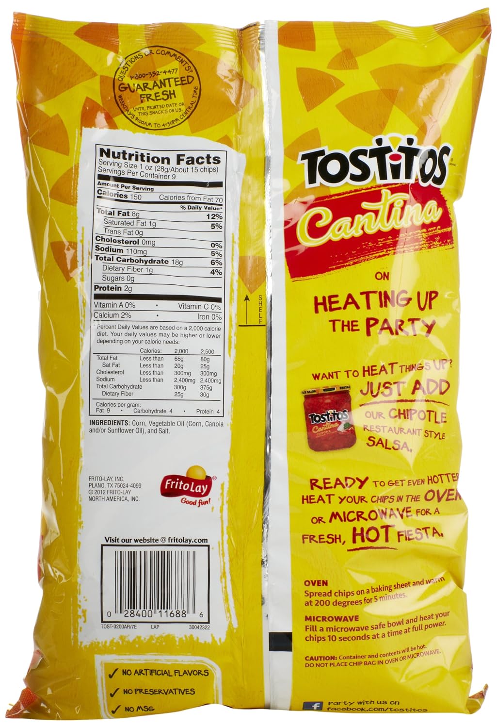 Tostitos Cantina Thin & Crispy Tortilla Chips, 9 Ounce