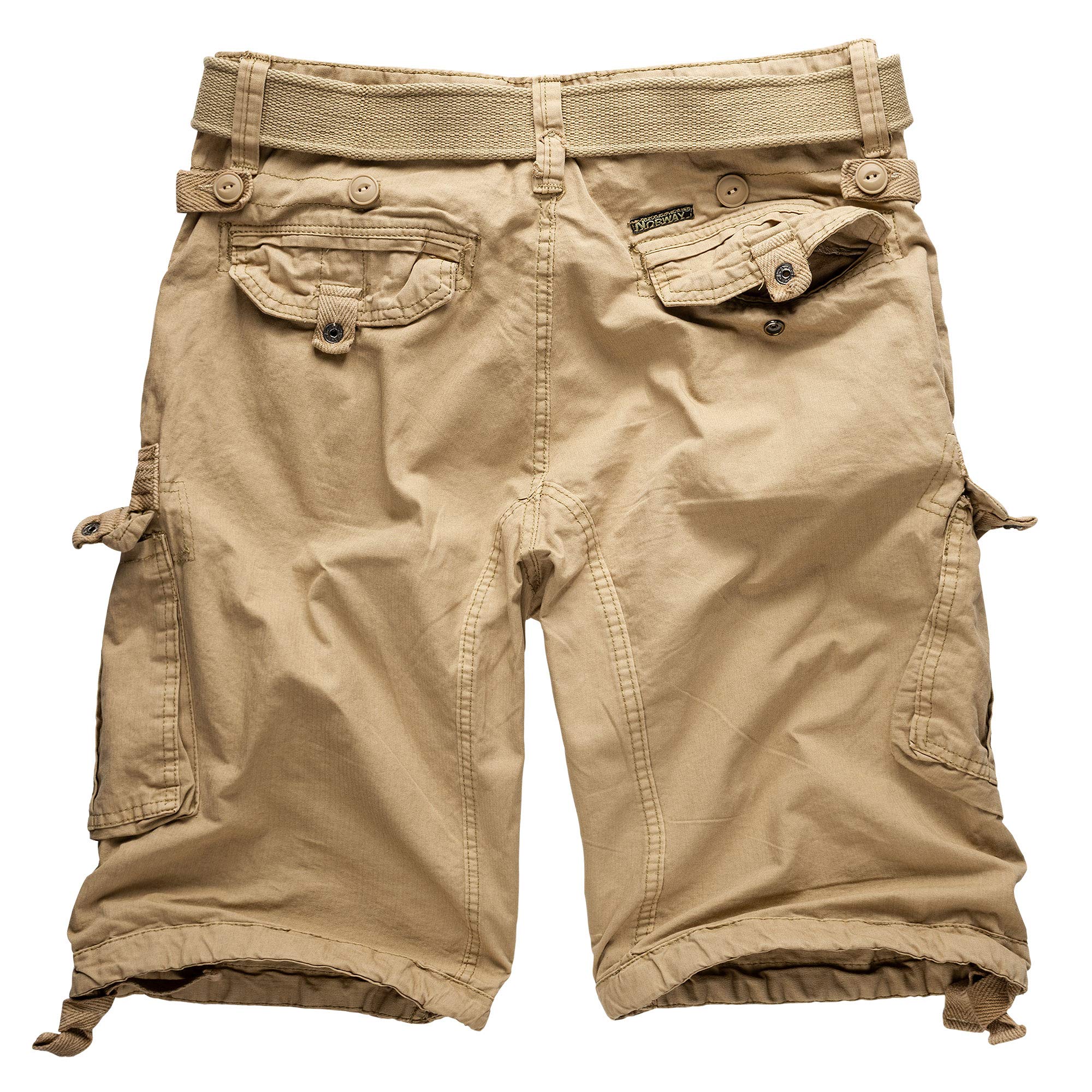 Geographical Norway Cargo Pantaloncini Pantaloncini Corti Bermuda con Cintura Breve Hunter Im Bundle con UD Bandana