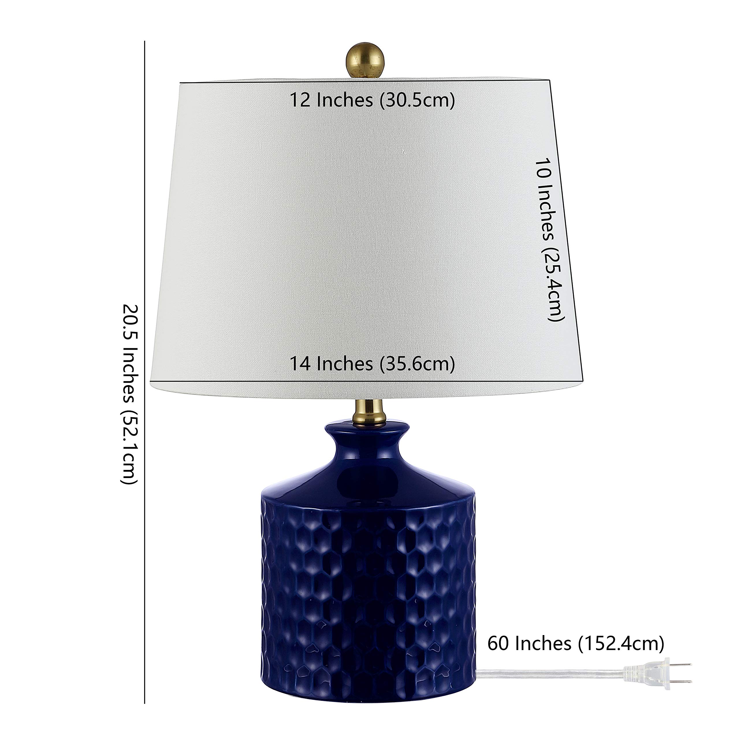 SAFAVIEH Lighting Collection Landon Modern Navy Blue Ceramic 21