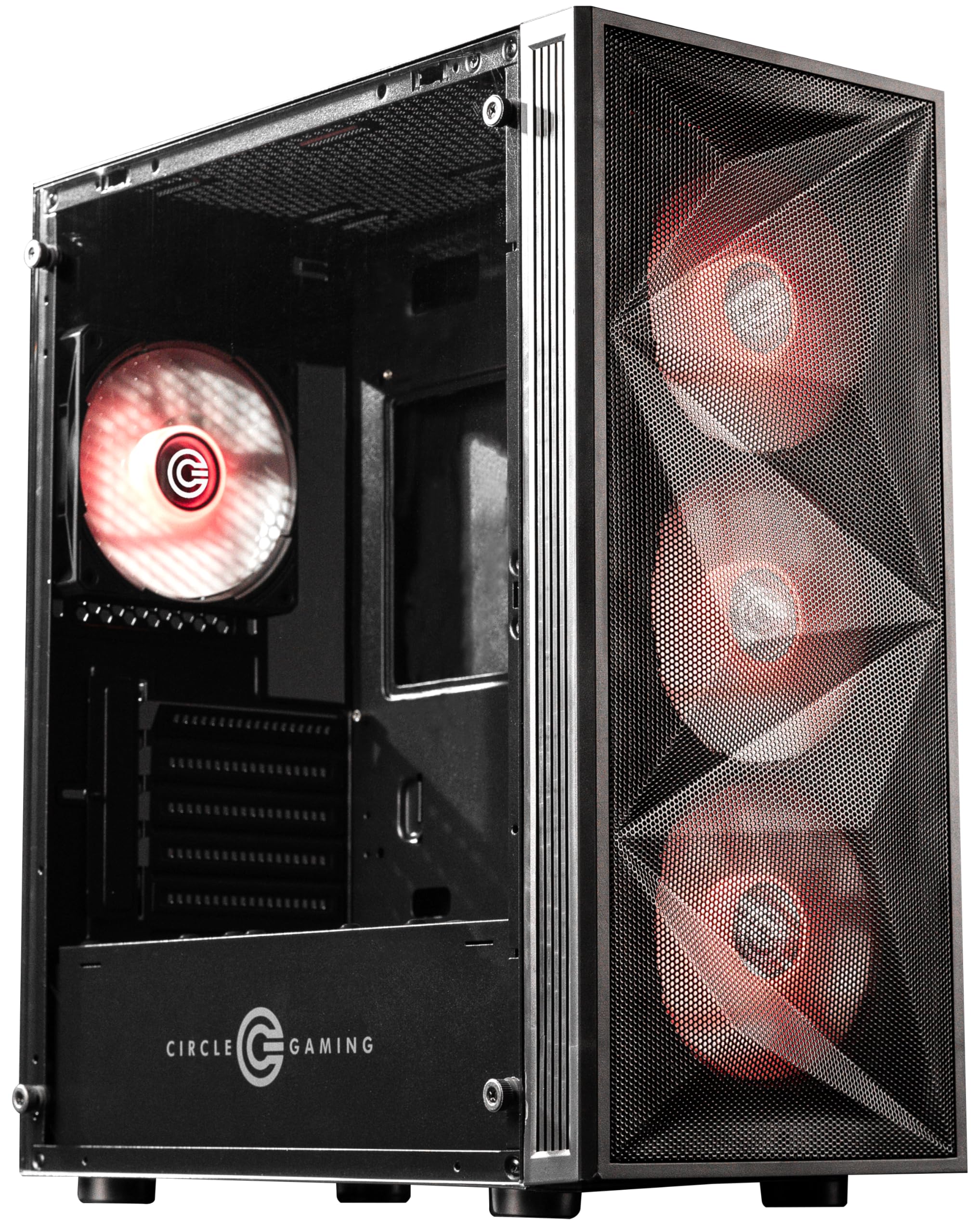 Circle ELEGANTOR M1 Mid-Tower Case | Gaming Cabinet - Black | Support Micro-ATX, ITX | Pre- Installed 3 x 120mm Front and 1 x 120mm Rear ARGB Fans Cabinet (Black)-image-32