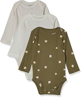 Bodies Kit Com 3 Bodies Bebê Menina Manga Longa, Hering, bebê-unissex