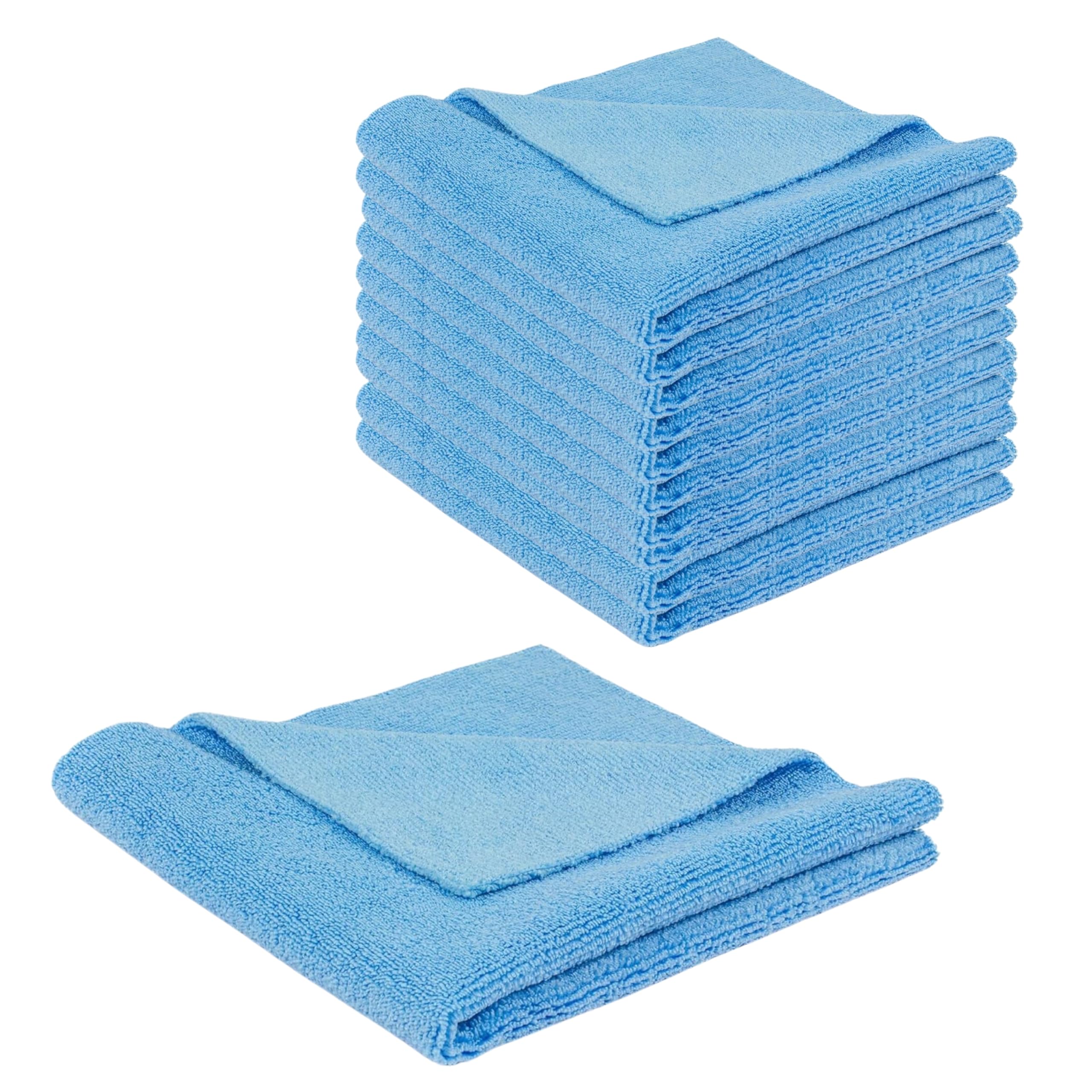 Tek Automotive Blue Edgeless 350Gsm Heavy Duty Car Microfibre Cloths – 10 Pack 40X40cm Professional Detailing & Polishing